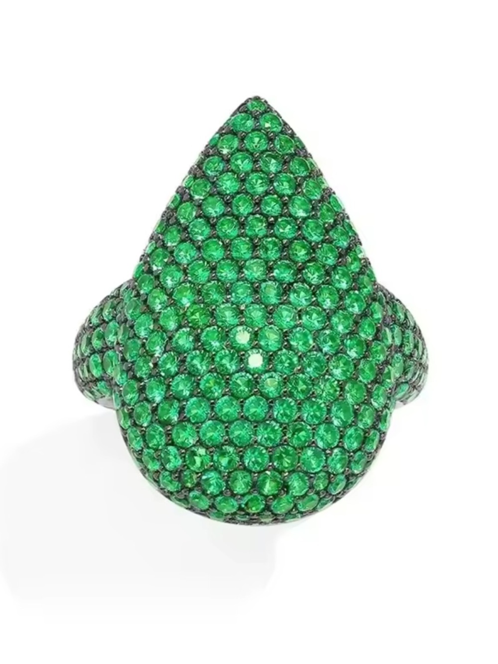 APM Monaco Green Pavรฉ Ring